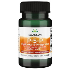 P-5-P (Pyridoxal-5-Phosphate) Coenzymated Vitamin B6, 40mg - 60 caps | Swanson