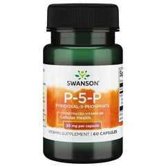 P-5-P (Pyridoxal-5-Phosphate) Coenzymated Vitamin B6, 20mg - 60 caps | Swanson