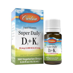 Super Daily D3 + K2, 2000 IU - 10 ml. | Carlson Labs