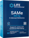SAMe S-Adenosyl-Methionine, 400mg - 60 enteric coated tabs | Life Extension