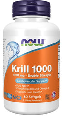 Krill Oil, 1000mg Double Strength - 60 softgels | NOW Foods
