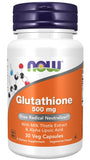 Glutathione with Milk Thistle Extract & Alpha Lipoic Acid, 500mg - 30 vcaps | NOW Foods