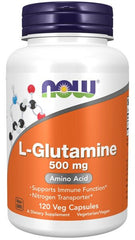 L-Glutamine, 500mg - 120 vcaps | NOW Foods