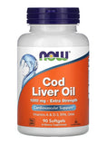 Cod Liver Oil, 1000mg Extra Strength - 90 softgels | NOW Foods