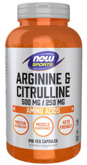 Arginine & Citrulline - 240 vcaps | NOW Foods