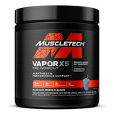 Vapor X5 Pre-Workout, Blue Razz Freeze - 252 grams | MuscleTech