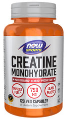 Creatine Monohydrate, 750mg - 120 vcaps | NOW Foods