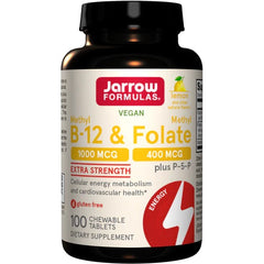 Methyl B-12 & Methyl Folate, Lemon - 100 chewable tabs | Jarrow Formulas
