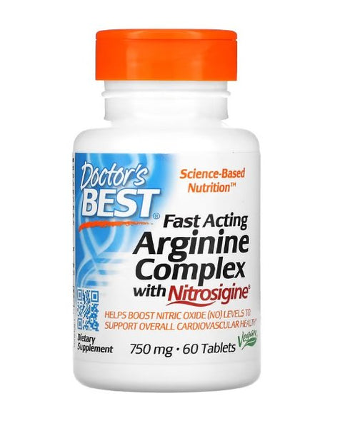 Fast Acting Arginine Complex with Nitrosigine, 750mg - 60 tablets ...