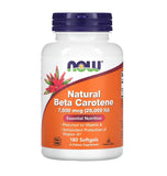 Beta Carotene Natural, 25 000 IU - 180 softgels | NOW Foods
