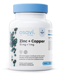 Zinc + Copper, 15mg + 1mg - 60 vegan caps | Osavi