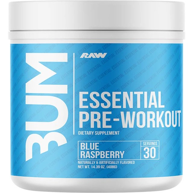Cbum Pre Workout Raspberry CBUM Essential Pre-Workout, Blue Raspberry - 408 grams – Raw Nutrition