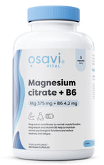 Magnesium Citrate + B6, 375mg + 4.2mg - 180 vcaps | Osavi