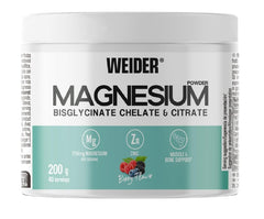 Magnesium Bisglycinate Chelate & Citrate, Berry - 200 grams | Weider