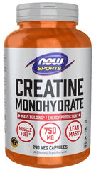 Creatine Monohydrate, 750mg - 240 vcaps | NOW Foods