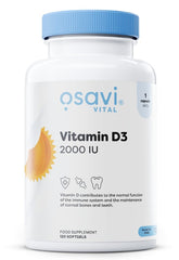 Vitamin D3, 2000IU - 120 softgels | Osavi