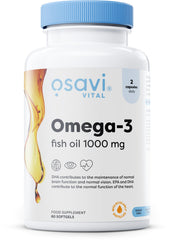 Omega-3 Fish Oil Molecularly Distilled, 1000mg - 60 softgels | Osavi