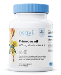 Primrose Oil with Vitamin A & E, 1800mg - 60 softgels | Osavi