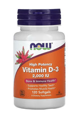 Vitamin D-3, 2000 IU - 120 softgels | NOW Foods