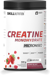 Micronised Creatine Monohydrate Flavoured, Berry Blast - 500 grams | Skill Nutrition