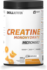 Micronised Creatine Monohydrate Flavoured, Orange - 500 grams | Skill Nutrition