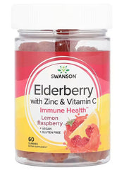 Elderberry Gummies with Zinc & Vitamin C, Lemon Raspberry - 60 gummies | Swanson