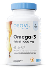 Omega-3 Fish Oil Molecularly Distilled, 1000mg (Lemon) - 60 softgels | Osavi
