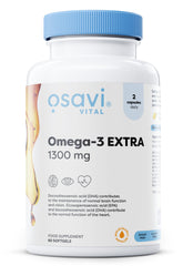 Omega-3 Extra Molecularly Distilled, 1300mg (Lemon) - 60 softgels | Osavi
