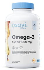 Omega-3 Fish Oil Molecularly Distilled, 1000mg - 180 softgels | Osavi