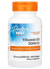 Vitamin D3, 5000 IU - 180 softgels | Doctor's Best