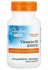 Vitamin D3, 1000 IU - 180 softgels | Doctor's Best