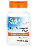 High Absorption CoQ10 with BioPerine, 100mg - 60 softgels | Doctor's Best