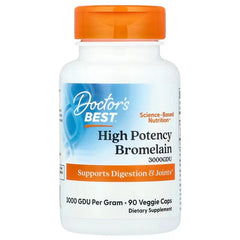 High Potency Bromelain, 3000 GDU - 90 vcaps | Doctor's Best