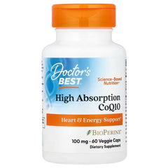 High Absorption CoQ10 with BioPerine, 100mg - 60 vcaps | Doctor's Best