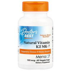 Natural Vitamin K2 MK7 with MenaQ7, 100mcg - 60 vcaps | Doctor's Best