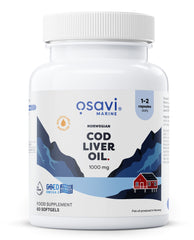 Norwegian Cod Liver Oil Softgels, 1000mg (Lemon) - 60 softgels | Osavi