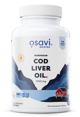 Norwegian Cod Liver Oil Softgels, 1000mg (Lemon) - 90 softgels | Osavi