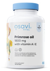 Primrose Oil with Vitamin A & E, 1800mg - 120 softgels | Osavi