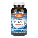Wild Norwegian Cod Liver Oil Gems, 1000mg - 250 softgels | Carlson Labs