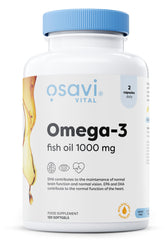 Omega-3 Fish Oil Molecularly Distilled, 1000mg (Lemon) - 120 softgels | Osavi