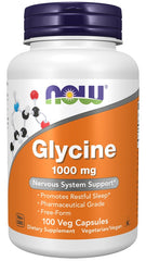 Glycine, 1000mg - 100 vcaps | NOW Foods