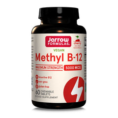 Jarrow Formulas Methyl B-12 Maximum Strength 5000mcg 60's (Vegan)