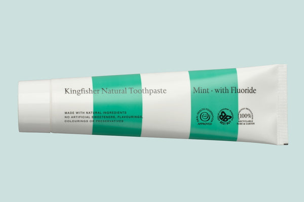 Kingfisher Natural Toothpaste Mint with Fluoride 100ml (Light Green)