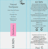 Kurin Natural Toothpaste Kids Clean & Protect Fluoride Free Strawberry 75ml