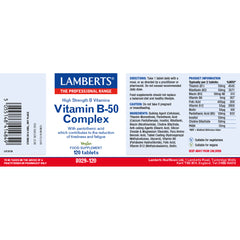 Lamberts Vitamin B-50 Complex 120s