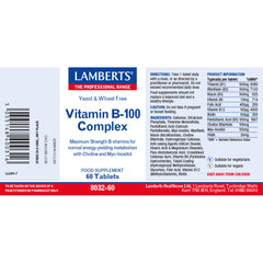 Lamberts Vitamin B-100 Complex 60's