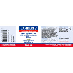 Lamberts Methyl Folate 400ug 60s