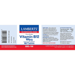 Lamberts Vitamin B12 100ug 100's