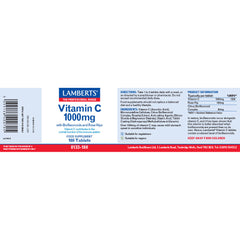 Lamberts Vitamin C 1000mg (with Bioflavonoids and Rose Hips) 180's