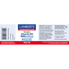 Lamberts Vegan Vitamin D3 1000iu (25ug) 90's